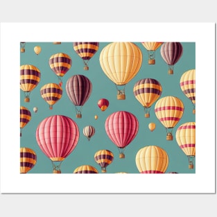 Flying hot air balloons Posters and Art